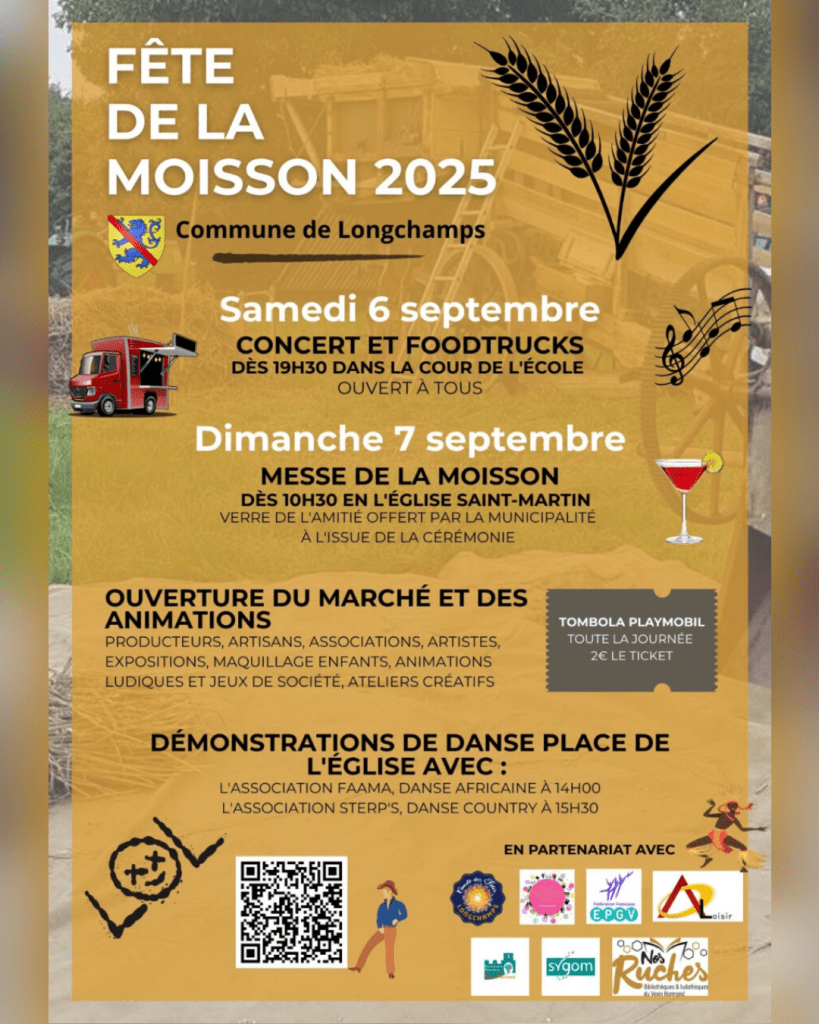 Affiche Officielle de la FĂȘte de la Moisson 2025 de Longchamps