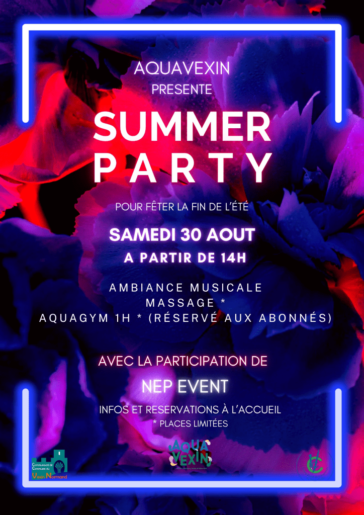 Affiche officielle d'Aquavexin Summer Party 2025