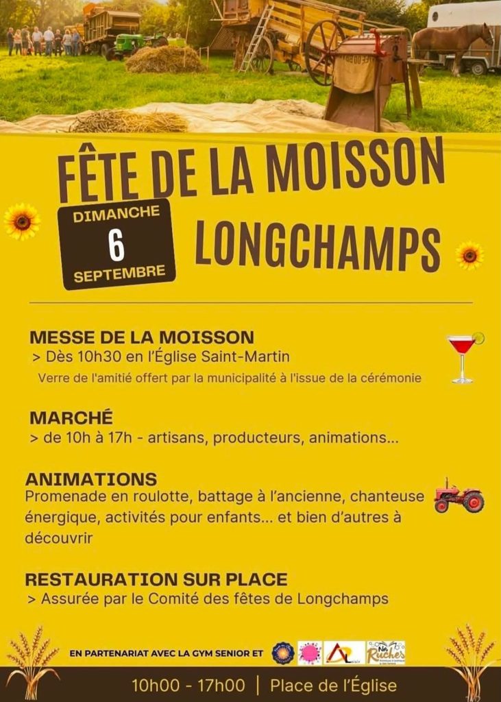 informations sur le déroulement des animation de la fête des Moissons