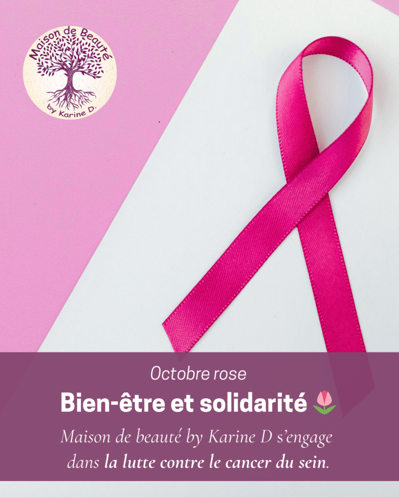 Affiche pour évènement octobre rose 2025 au salon beauté et détente de gisors.