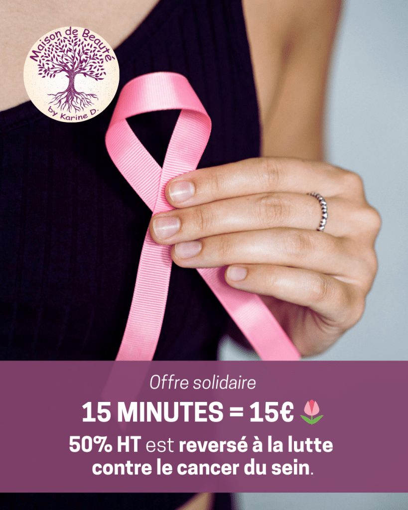 Affiche de l'offre solidaire de Maison de beauté by kairne d pour Octobre rose 2025.