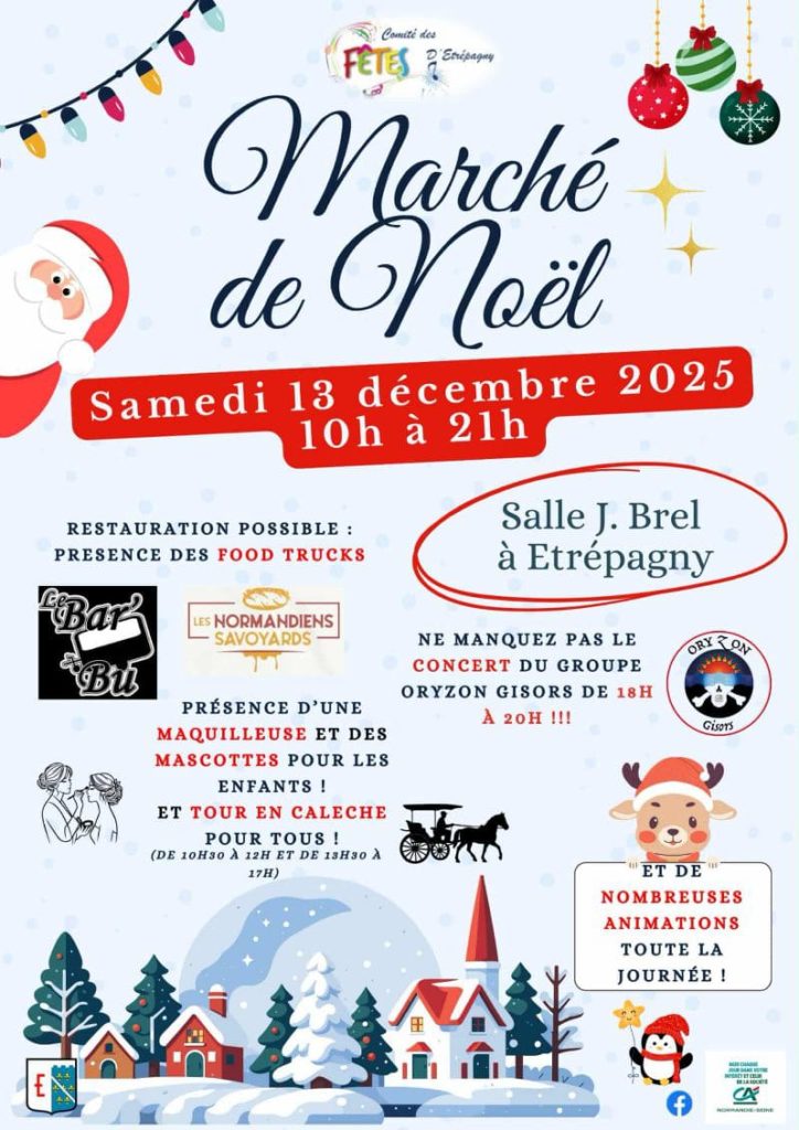 marché noël Etrepagny 2025 pour agenda des marchés de noël 2025