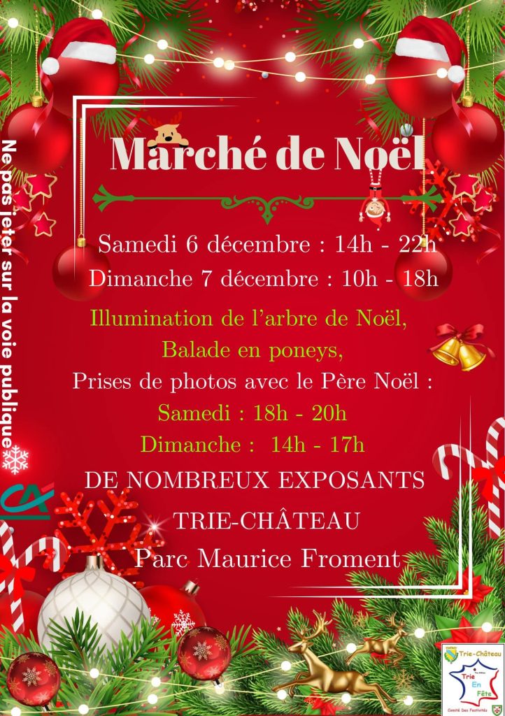 marche noël trie chateau pour agenda des marchés de noel 2025